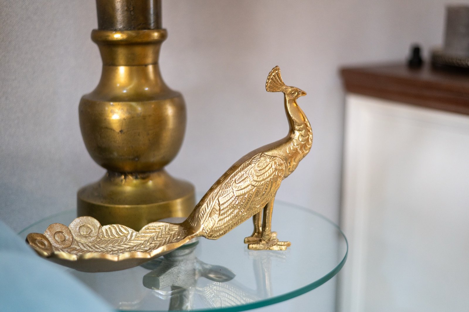 Décoration dorée — paon